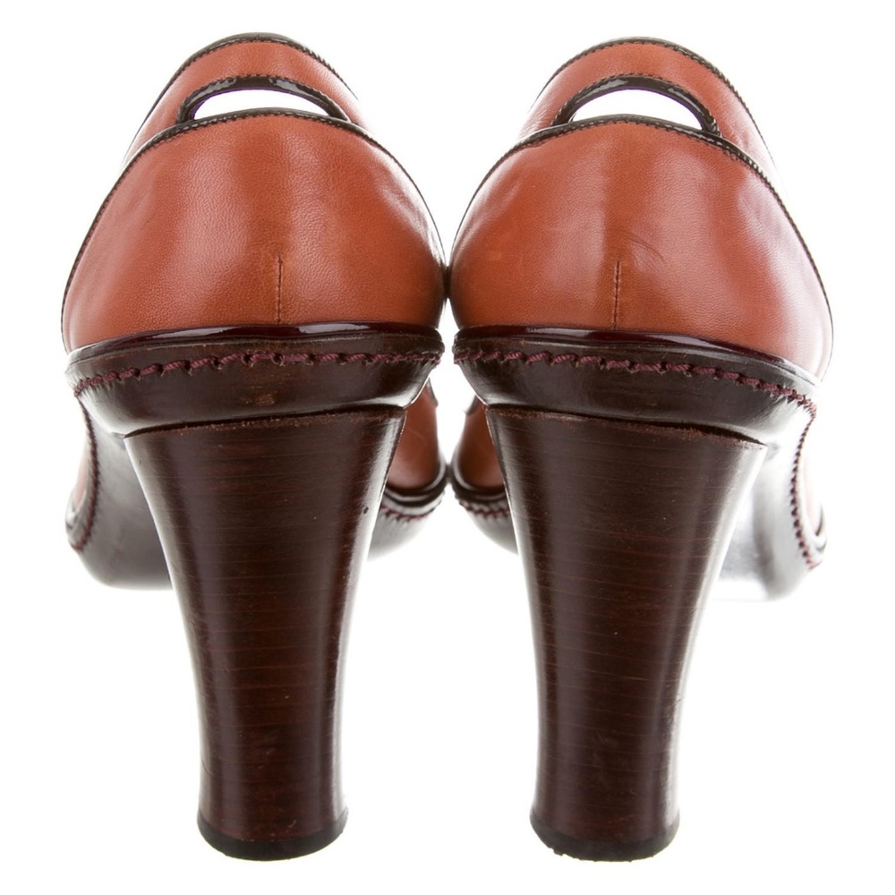 Céline Leather Rounded-Toe Pumps - Picture 2 of 6